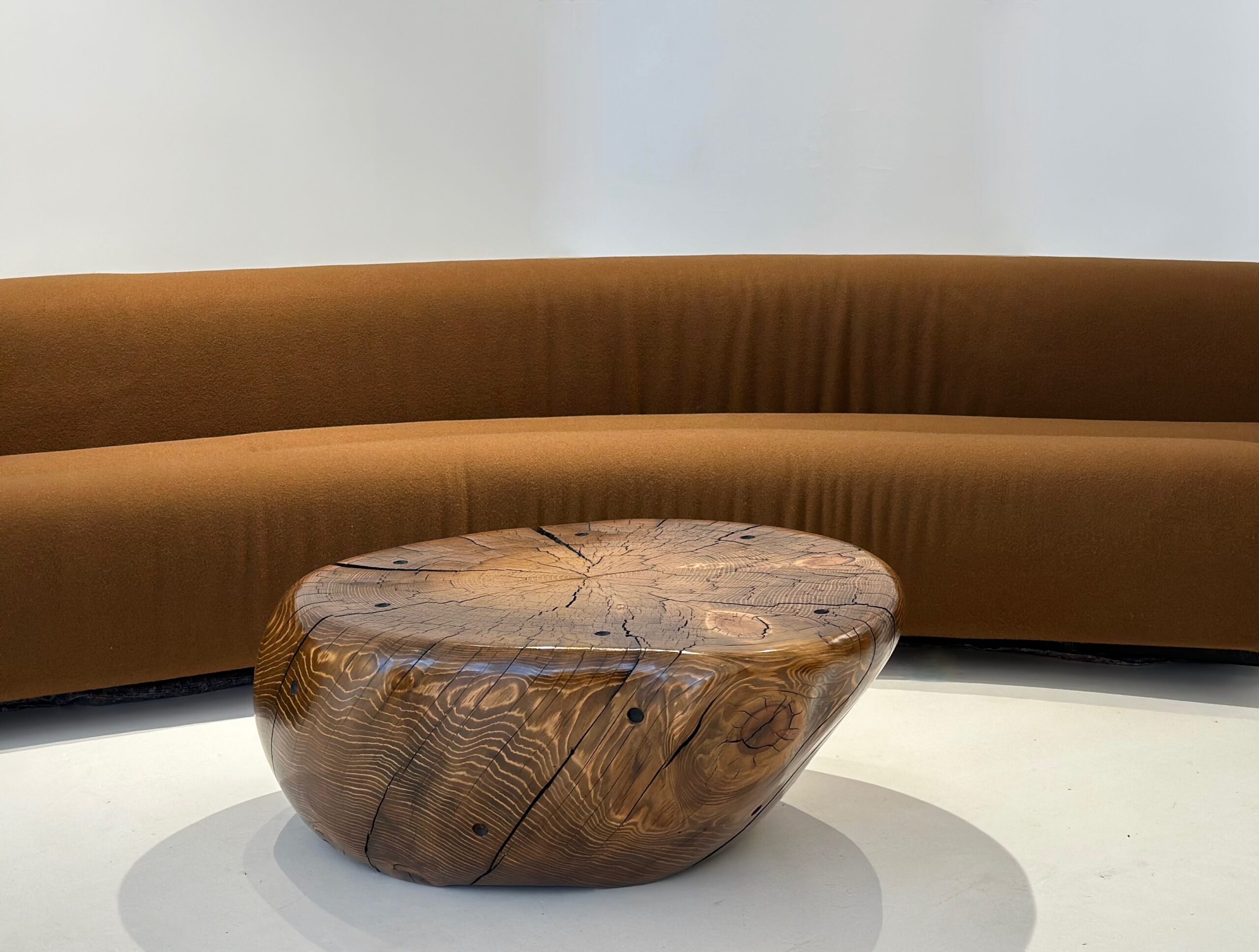 DAN POLLOCK COFFEE TABLE MASSIVE WOOD