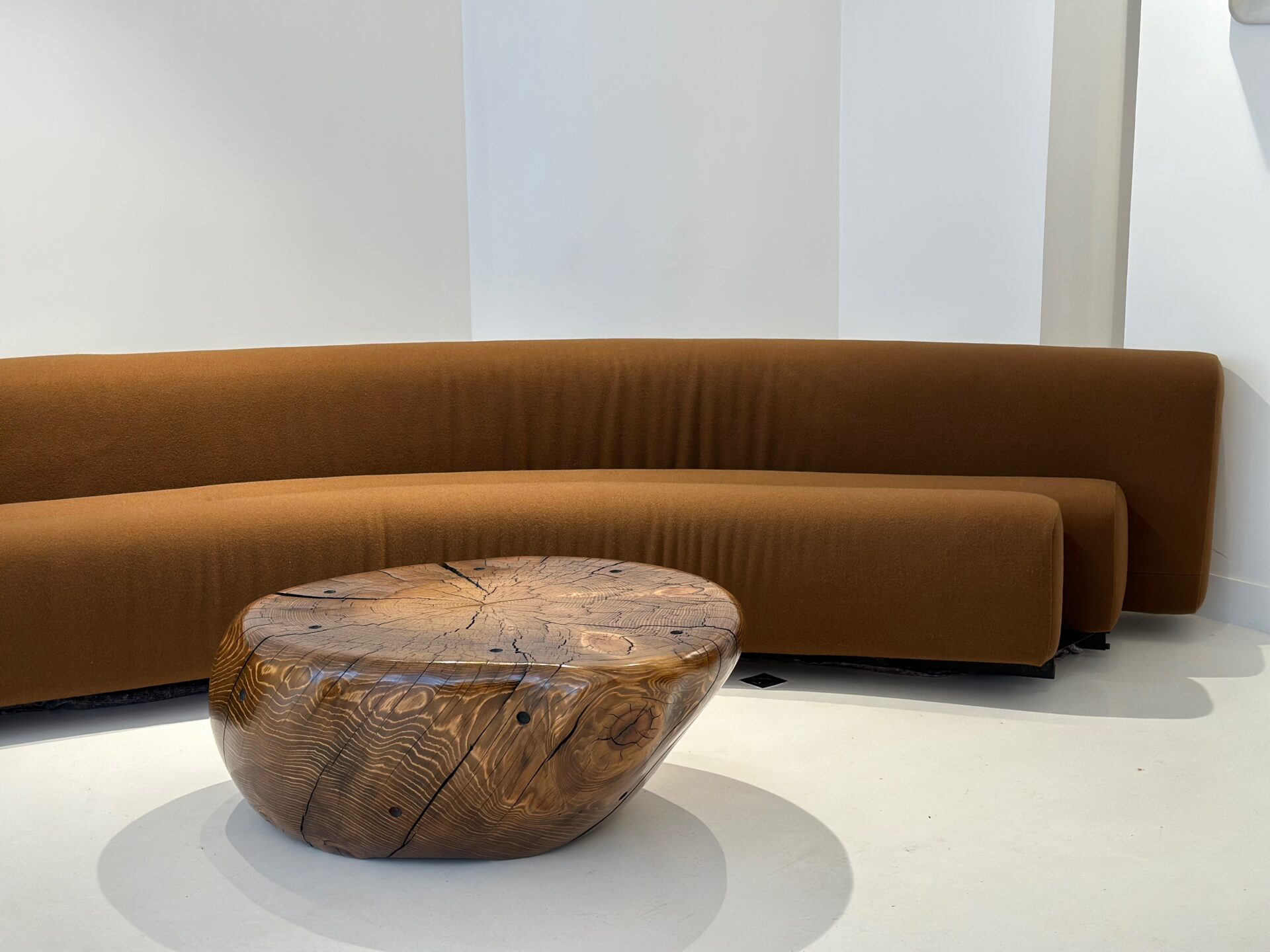 DAN POLLOCK COFFEE TABLE MASSIVE WOOD