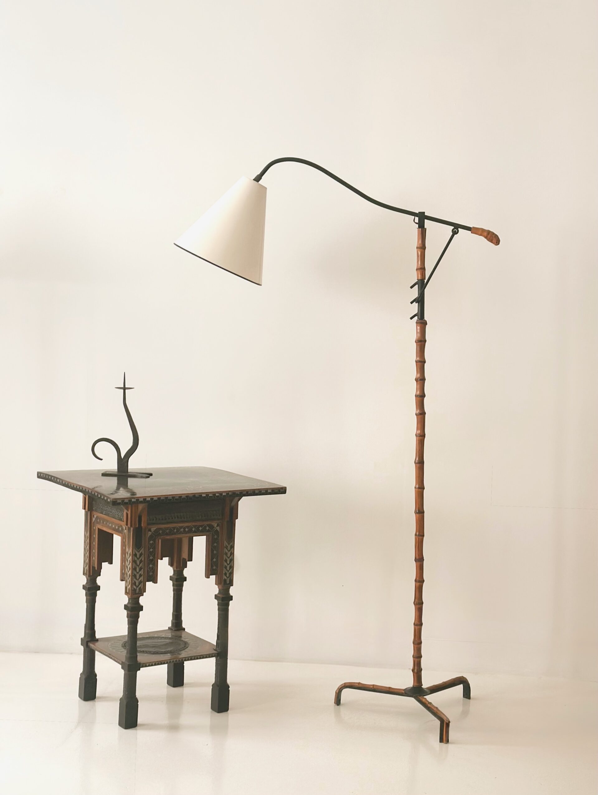 JACQUES ADNET ARM FLOORLAMP CIRCA 1950