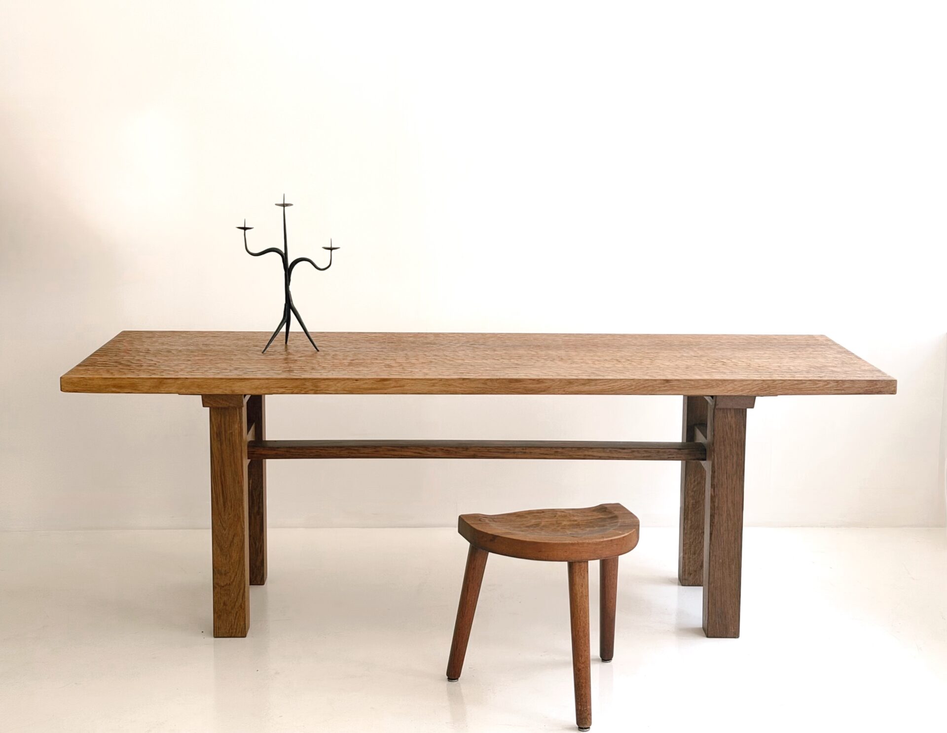 JEAN TOURET & MAROLLES WOOD DESK TABLE CIRCA 1960