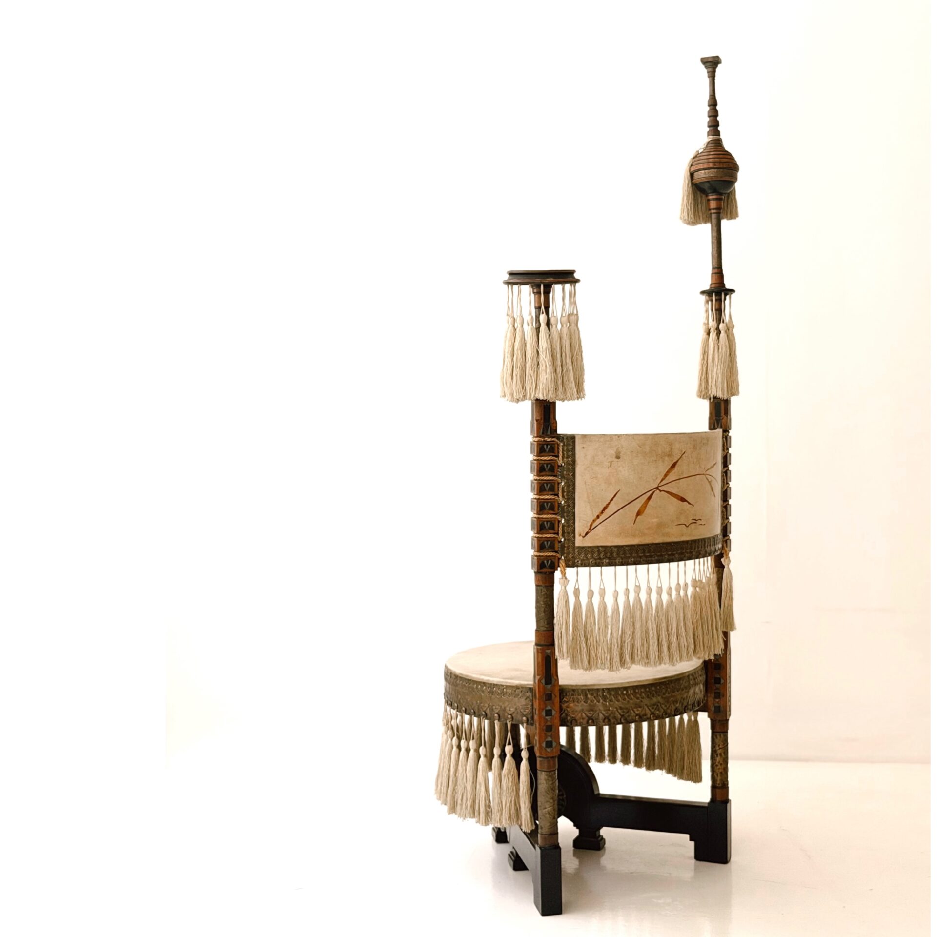 CARLO BUGATTI "TABOURINE" CHAIR CIRCA 1905