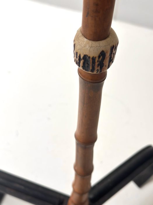 JACQUES ADNET BAMBOO/HORN FLOOR LAMP CIRCA 1950