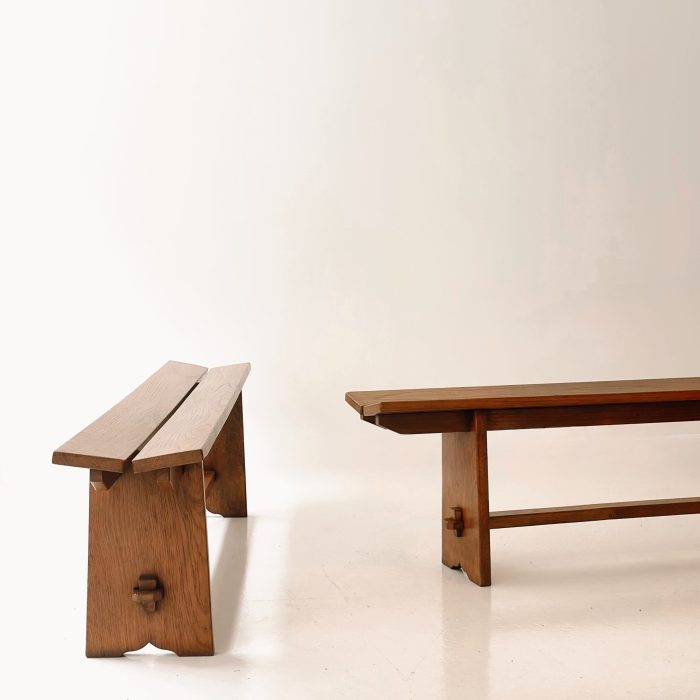 JOSEPH SAVINA PAIR OF BENCHES CIRCA 1950