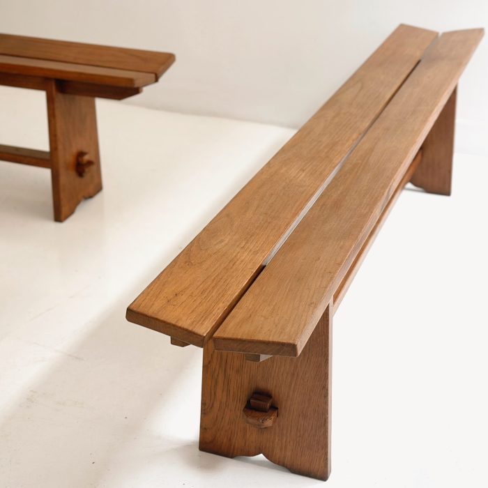 JOSEPH SAVINA PAIR OF BENCHES CIRCA 1950