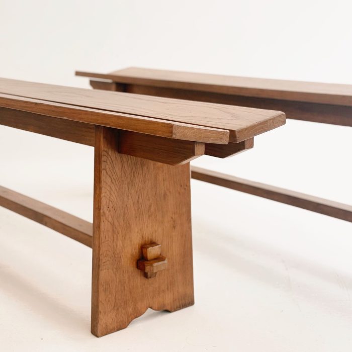 JOSEPH SAVINA PAIR OF BENCHES CIRCA 1950