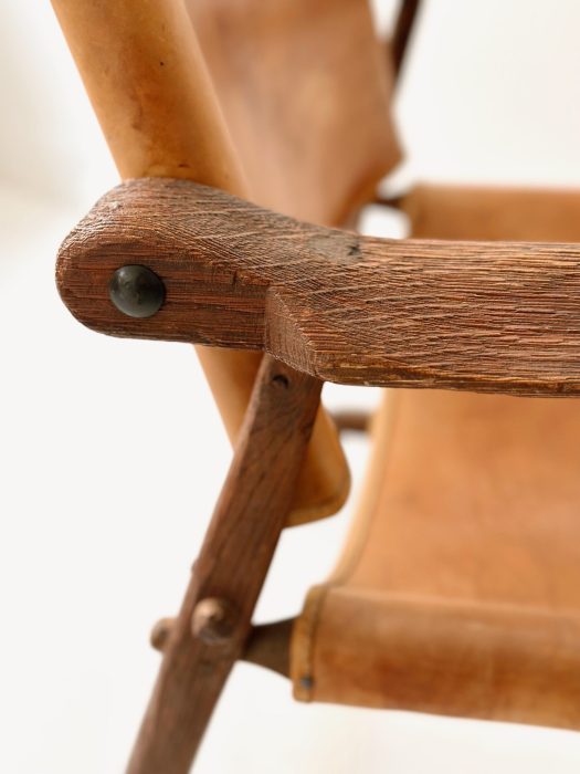 JEAN TOURET & BONNEVAL PAIR OF HUNTING CHAIRS CIRCA 1950