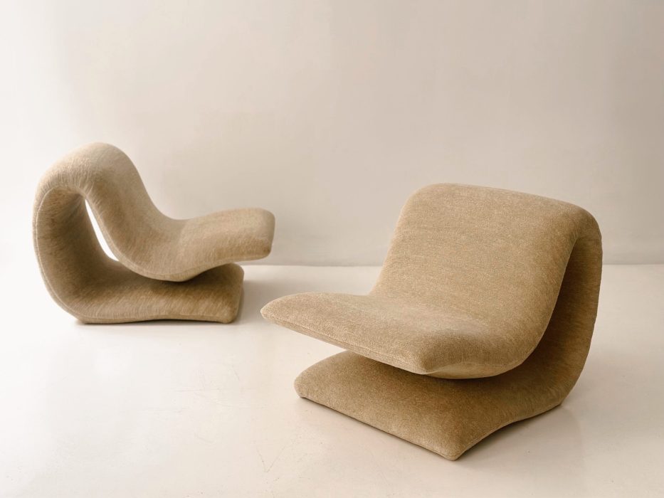 CHRISTIAN ADAM "DUCK" SET OF SLIPPER CHAIRS CIRCA 1970