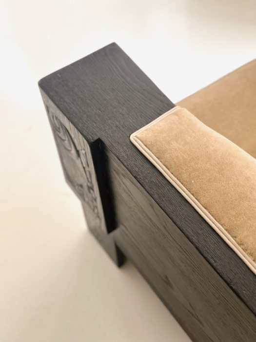 RENÉ YVES CRESTON PAIR OF LOUNGE ARMCHAIRS CIRCA 1930