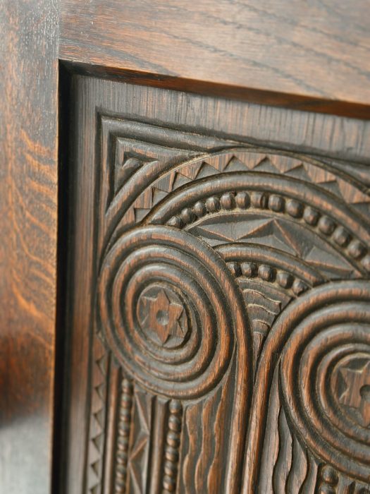 JOSEPH SAVINA SCULPTED BACKREST ARMCHAIR CIRCA 1940