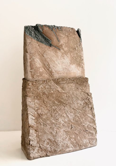 PIERRE CULOT "HOMME DEBOUT" CERAMIC SCULPTURE CIRCA 1990