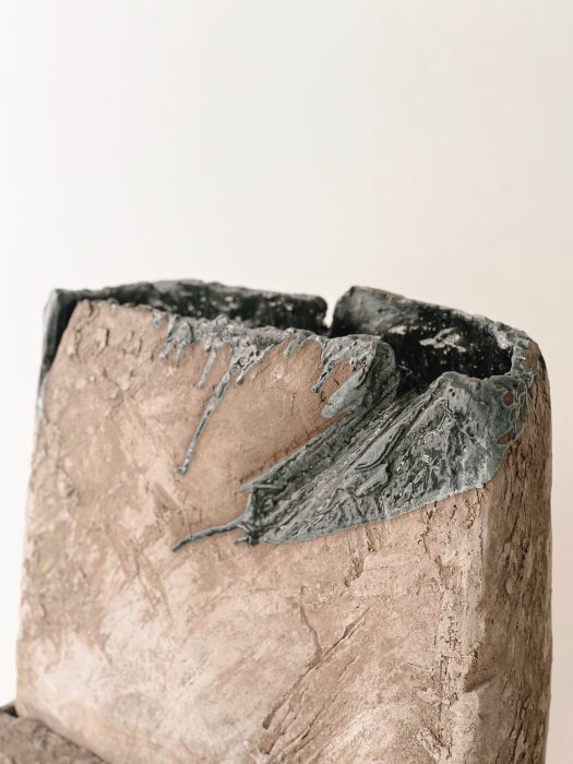 PIERRE CULOT "HOMME DEBOUT" CERAMIC SCULPTURE CIRCA 1990