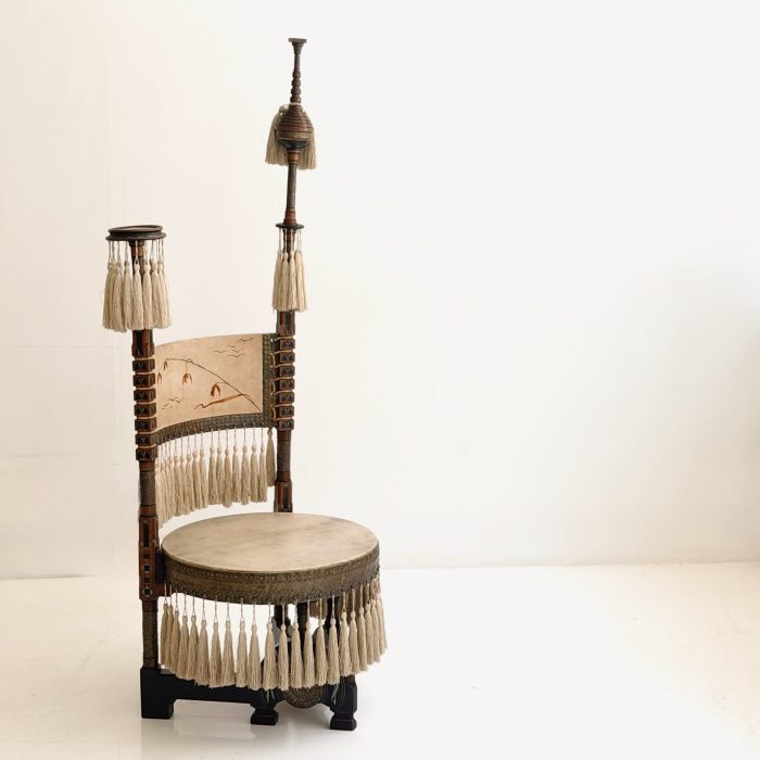 CARLO BUGATTI "TABOURINE" CHAIR CIRCA 1905
